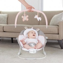 Ingenuity Transat Bébé Avec Vibrations Et Mélodies Rose - Flora