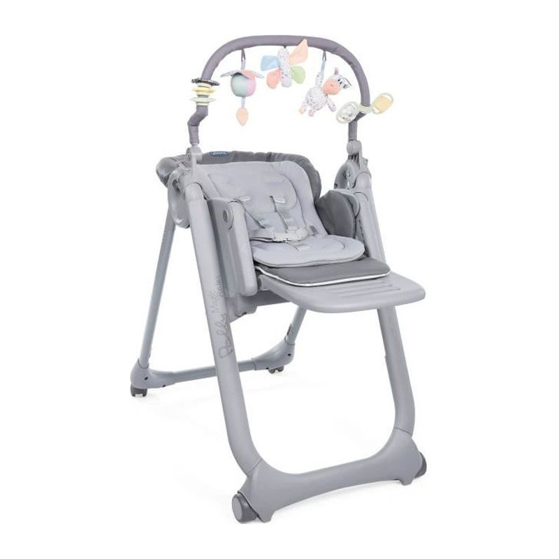 Chicco Chaise Haute Polly Magic Relax 4 Roues Graphite