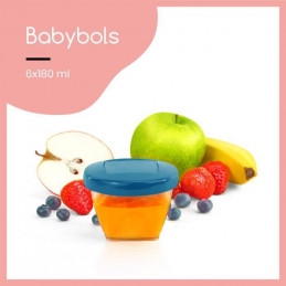 Babymoov Babybols Kit M - 6 X 180 Ml - Pots De Conservation Hermétiques