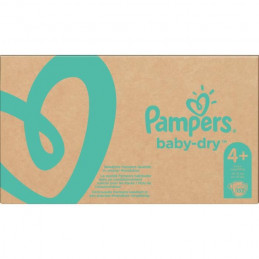 Pampers Baby Dry Taille 4+ - 10 A 15Kg - 152 Couches - Format Pack 1 Mois