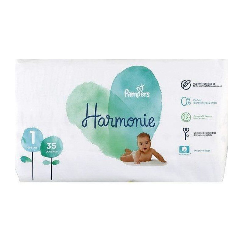 Pampers Harmonie T1 2-5Kg 35 Couches