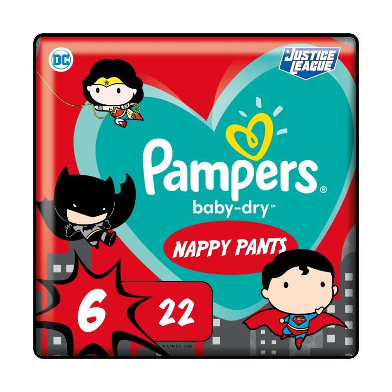 Pampers Couches-Culottes Baby-Dry Pants Taille 6 - 22 Culottes