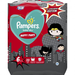 Pampers Couches-Culottes Baby-Dry Pants Taille 6 - 22 Culottes