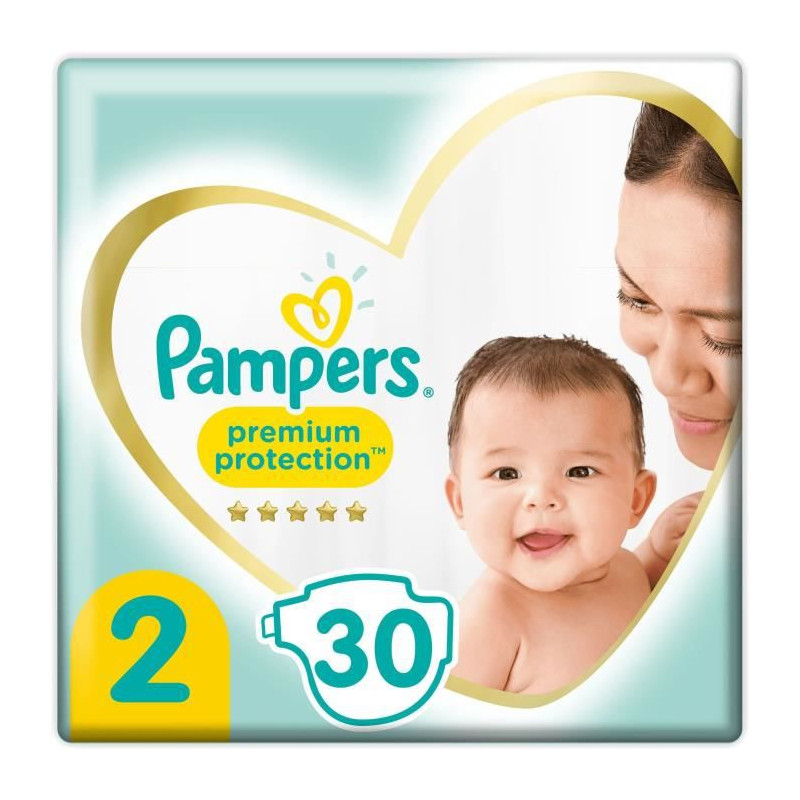 Pampers Premium T2 4-8Kg 30 Couches