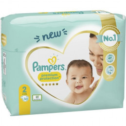 Pampers Premium T2 4-8Kg 30 Couches