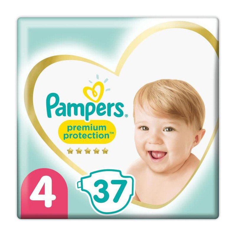 Pampers 37 Couches Premium Protection Taille 4