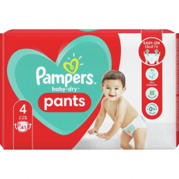 Pampers Baby-Dry Pants Couches-Culottes Taille 4, 41 Culottes