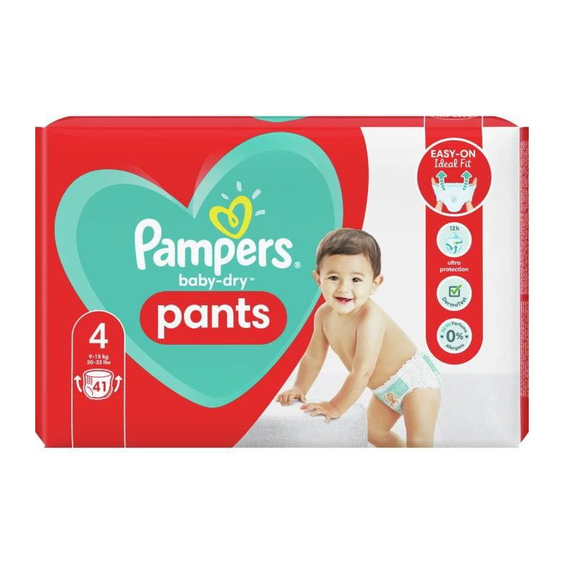 Pampers Baby-Dry Pants Couches-Culottes Taille 4, 41 Culottes