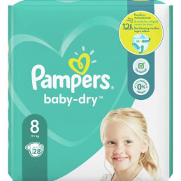 Pampers Baby-Dry Taille 8, 28 Couches