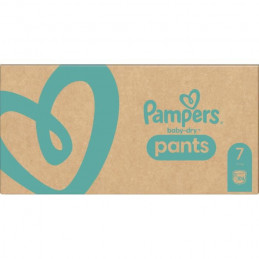 Pampers Baby-Dry Pants Taille 7, 17+Kg, 104 Couches Pack 1 Mois
