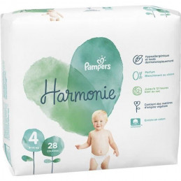 Pampers Harmonie T4 9-14Kg 28 Couches