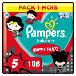 Pampers Couches-Culottes Baby-Dry Pants Taille 5 - 108 Culottes