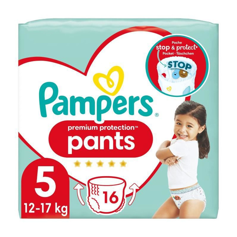Pampers Premium Protection Pants Taille 5 - 16 Couches-Culottes