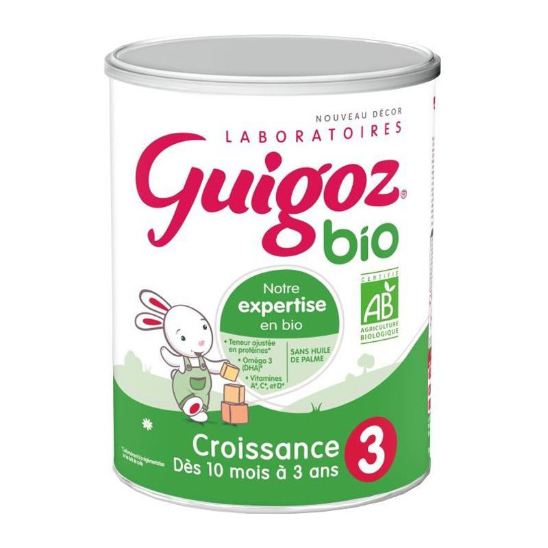 Guigoz Bio Lait Croissance 3Eme Age 800G
