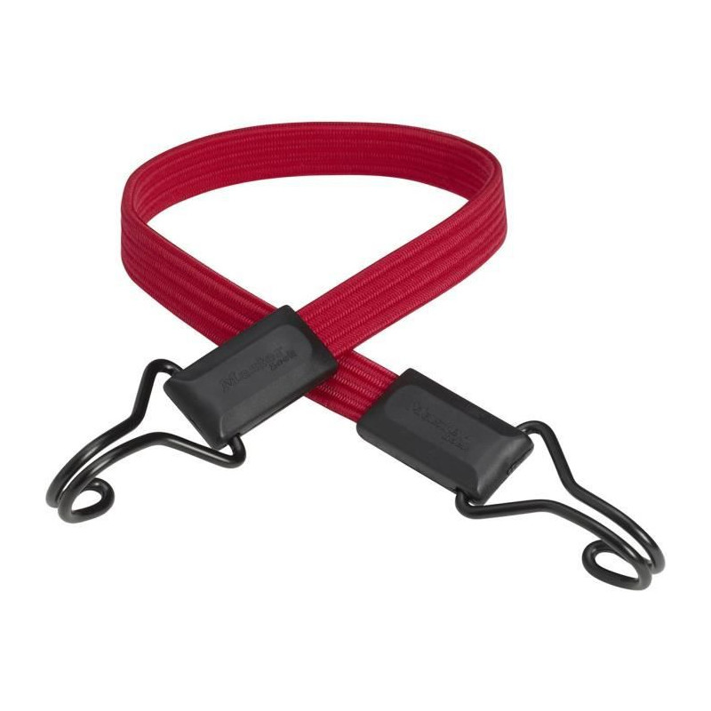 Master Lock Tendeur Plat 60 Cm - Rouge - Crochet Inversé Double Fil - Résistance 40Kg