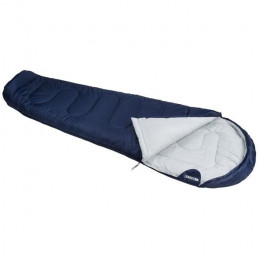 Abbey Camp Sac De Couchage Momie - 100% Polyester - Température De Confort : 10°C - 200 X 80Cm - Bleu Marine