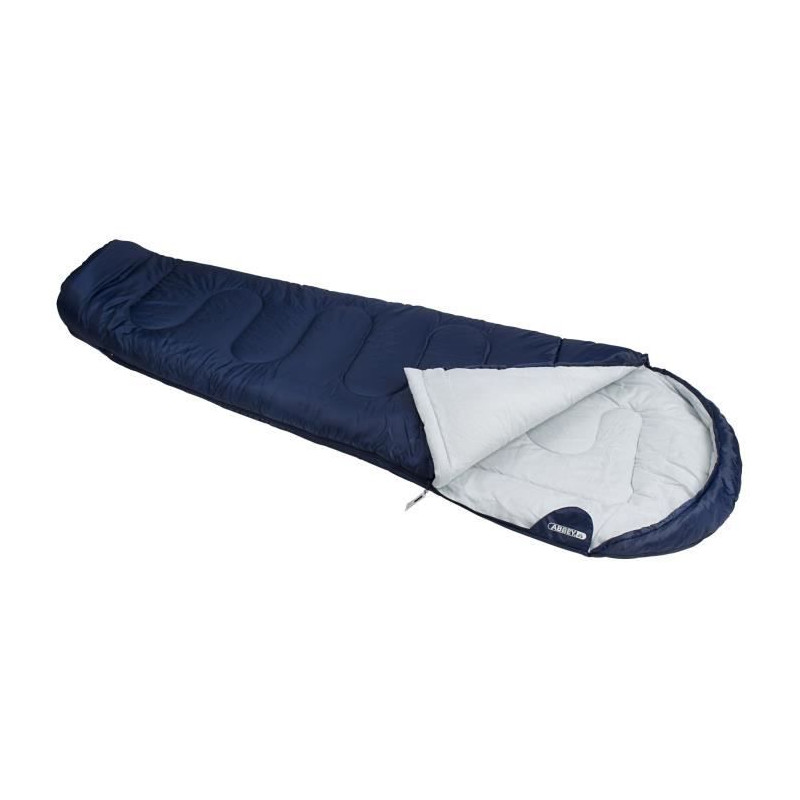 Abbey Camp Sac De Couchage Momie - 100% Polyester - Température De Confort : 10°C - 200 X 80Cm - Bleu Marine
