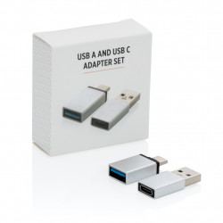 Set d'adaptateurs USB A et USB C
