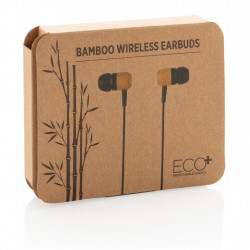 Ecouteurs sans fil en bambou