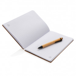 Set carnets de notes A5 et stylo en bambou