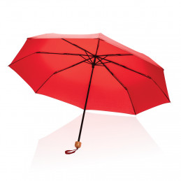 Mini parapluie 20.5 rPET 190T poignée bambou Impact AWARE™